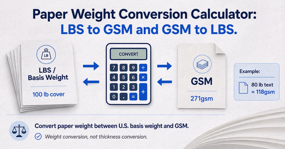 Lb. Number Address Paper Weight Conversion Calculator: LBS to GSM & GSM to LBS
